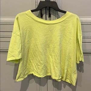 Neon yellow crop top